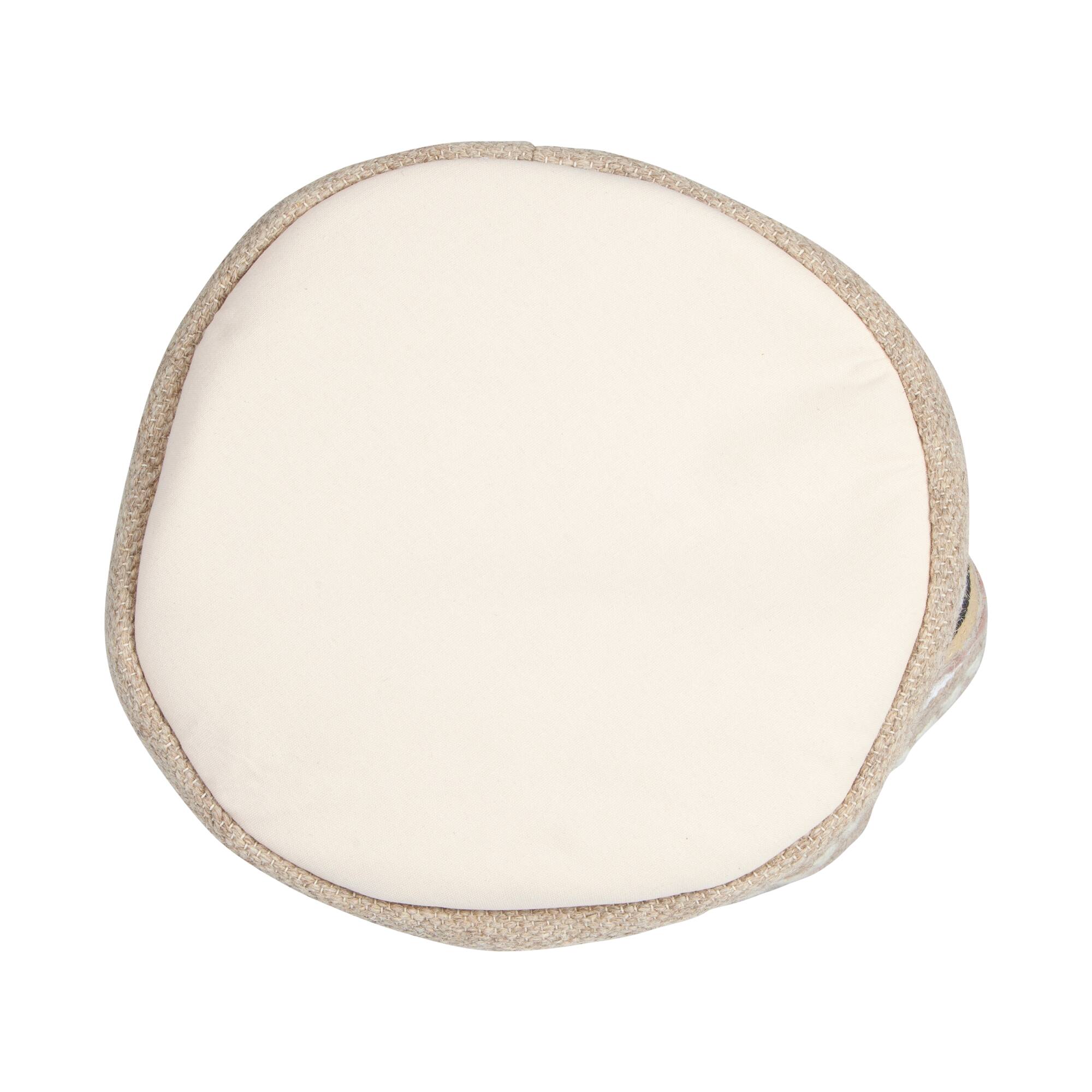 Hello Honey® 16" White, Brown & Pink Striped Round Woven Fabric Basket
